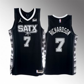Camiseta Josh Richardson #7 San Antonio Spurs 2023 Negro Statement Edition