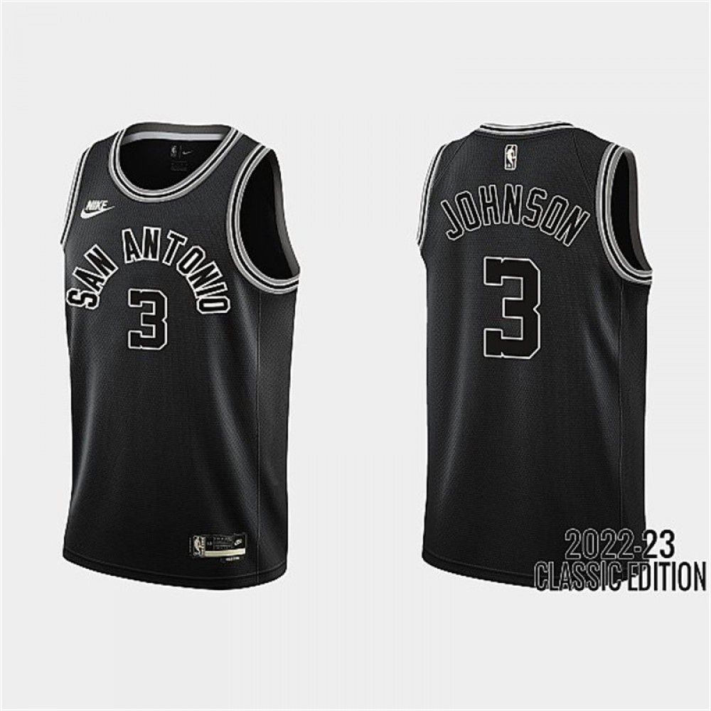 Camiseta Keldon Johnson #3 San Antonio Spurs 2023 Negro Classic Edition Camiseta Keldon Johnson #3 San Antonio Spurs 2023 Negro Classic Edition