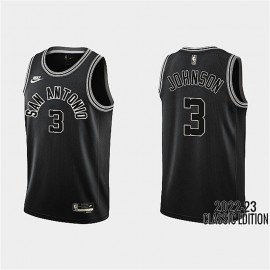Camiseta Keldon Johnson #3 San Antonio Spurs 2023 Negro Classic Edition