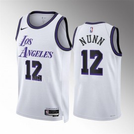 Camiseta Kendrick Nunn #12 Los Angeles Lakers 2023 Blanco City Edition