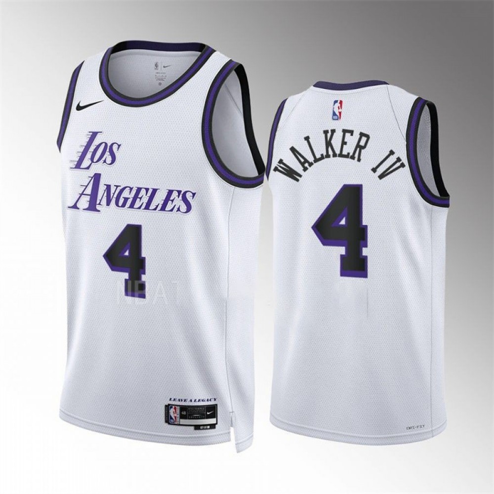 Camiseta Lonnie Walker IV #4 Los Angeles Lakers 2023 Blanco City Edition Camiseta Lonnie Walker IV #4 Los Angeles Lakers 2023 Blanco City Edition