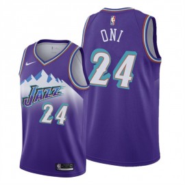 Camiseta Miye Oni #24 Utah Jazz Púrpura Snow Mountain Edition