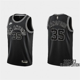 Camiseta Romeo Langford #35 San Antonio Spurs 2023 Negro Classic Edition