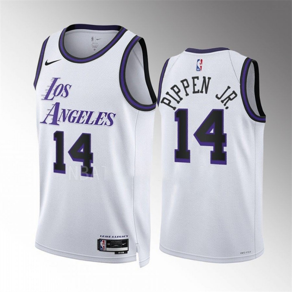 Camiseta Scotty Pippen Jr. #14 Los Angeles Lakers 2023 Blanco City Edition Camiseta Scotty Pippen Jr. #14 Los Angeles Lakers 2023 Blanco City Edition