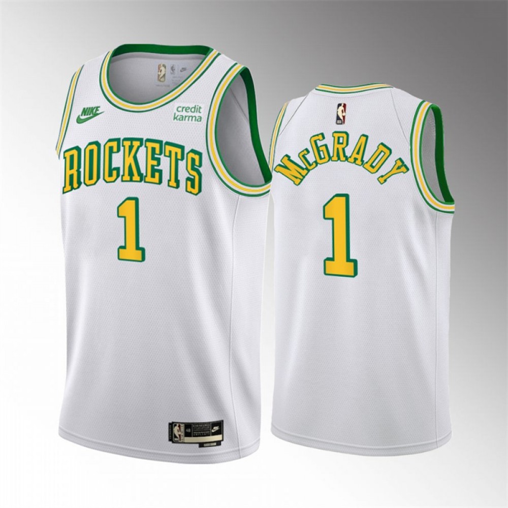 Camiseta Tracy McGrady #1 Houston Rockets 2023 Blanco Classic Edition