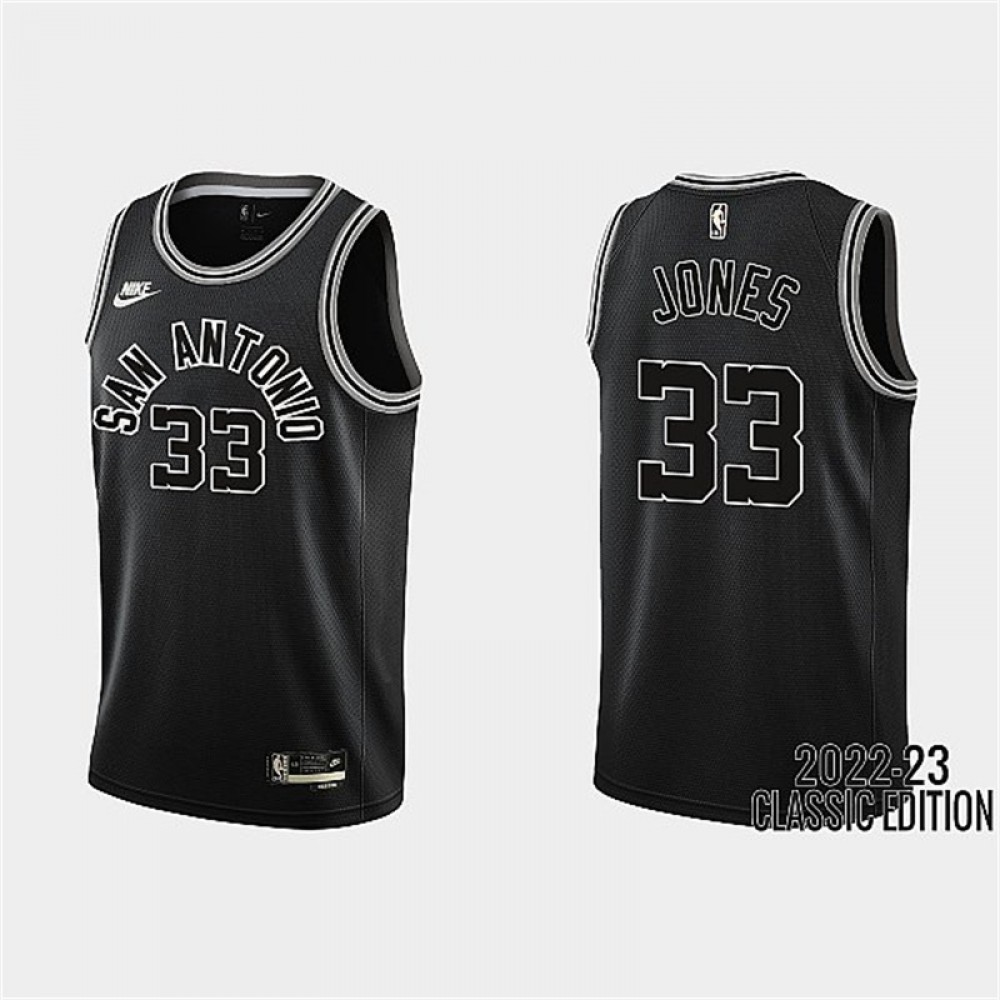 Camiseta Tre Jones #33 San Antonio Spurs 2023 Negro Classic Edition Camiseta Tre Jones #33 San Antonio Spurs 2023 Negro Classic Edition
