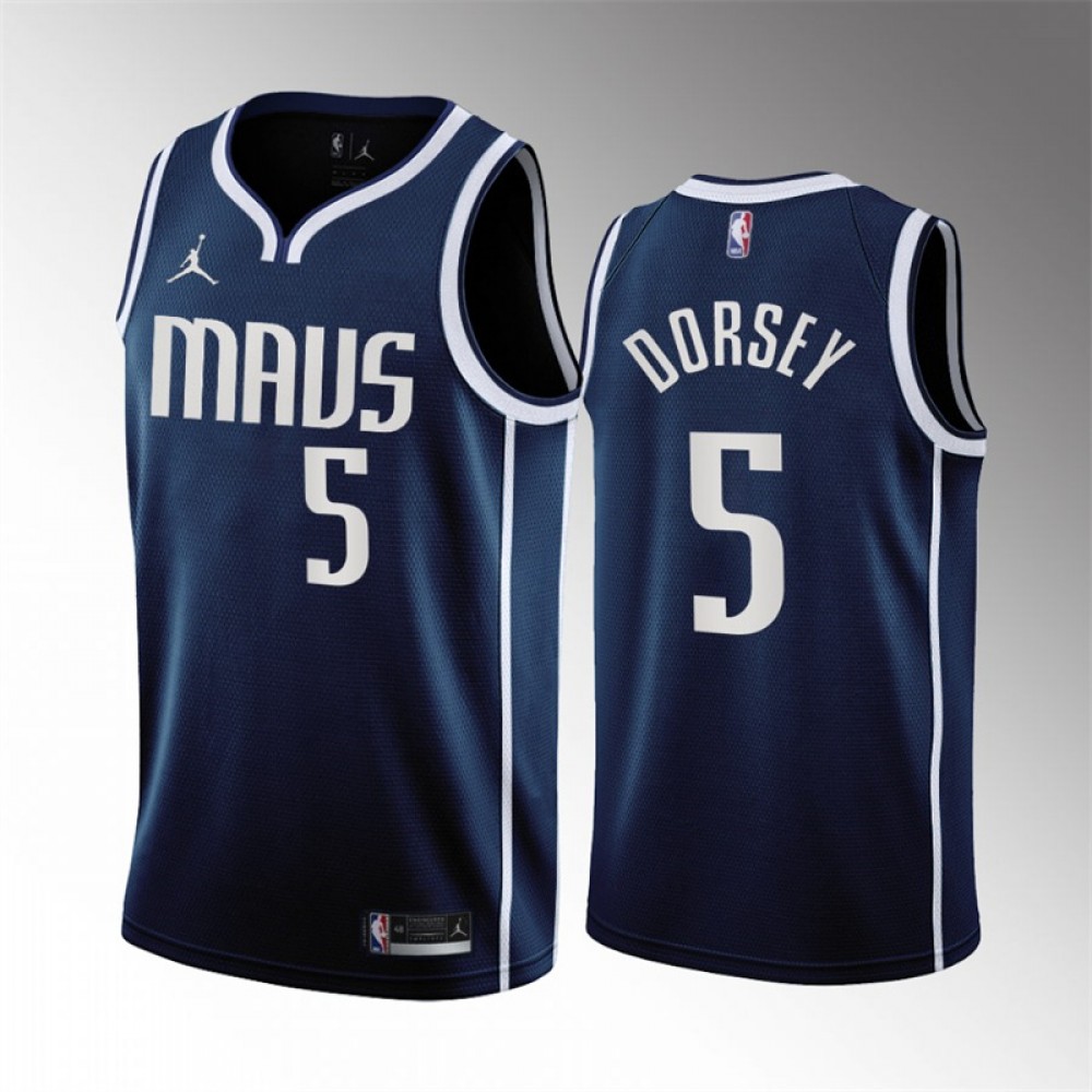 Camiseta Tyler Dorsey #5 Dallas Mavericks 2023 Azul Statement Edition Camiseta Tyler Dorsey #5 Dallas Mavericks 2023 Azul Statement Edition