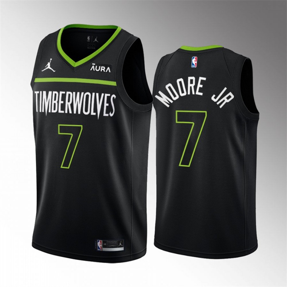 Camiseta Wendell Moore Jr. #7 Minnesota Timberwolves 2023 Negro Statement Edition Camiseta Wendell Moore Jr. #7 Minnesota Timberwolves 2023 Negro Statement Edition