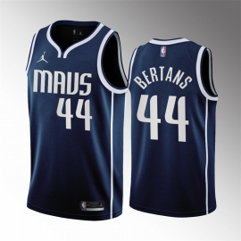 Camiseta Davis Bertans #44 Dallas Mavericks 2023 Azul Statement Edition