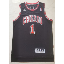 Camiseta Derrick Rose #1 Chicago Bulls Negro