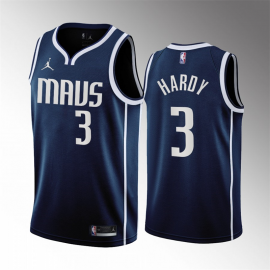 Camiseta Jaden Hardy #3 Dallas Mavericks 2023 Azul Statement Edition