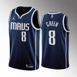 Camiseta Josh Green #8 Dallas Mavericks 2023 Azul Statement Edition