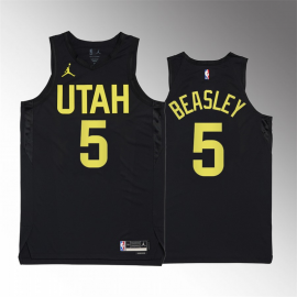Camiseta Malik Beasley #5 Utah Jazz 2023 Negro
