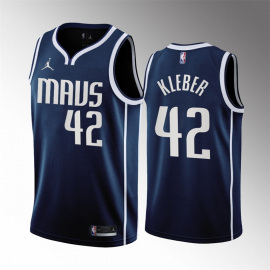 Camiseta Maxi Kleber #42 Dallas Mavericks 2023 Azul Statement Edition