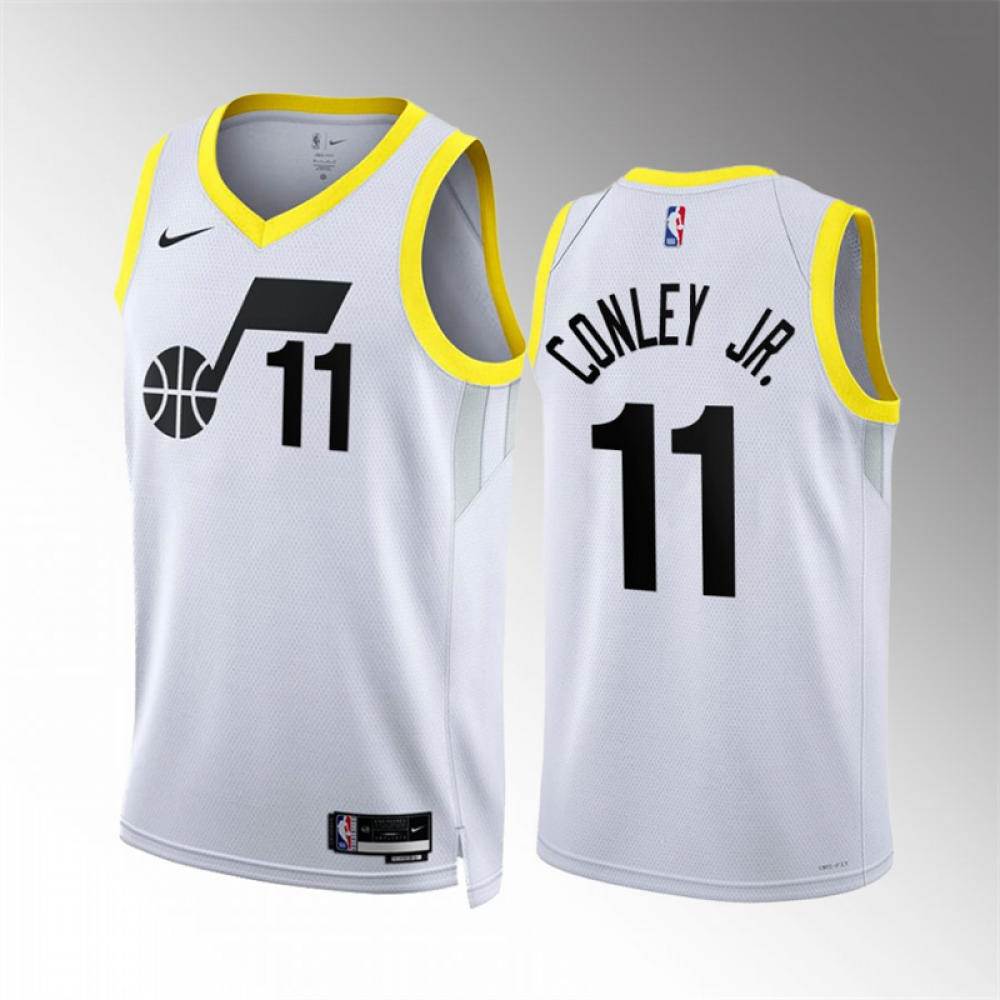 Camiseta Mike Conley Jr. #11 Utah Jazz 2023 Blanco Camiseta Mike Conley Jr. #11 Utah Jazz 2023 Blanco
