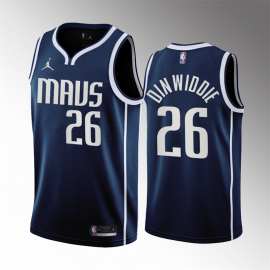 Camiseta Spencer Dinwiddie #26 Dallas Mavericks 2023 Azul Statement Edition
