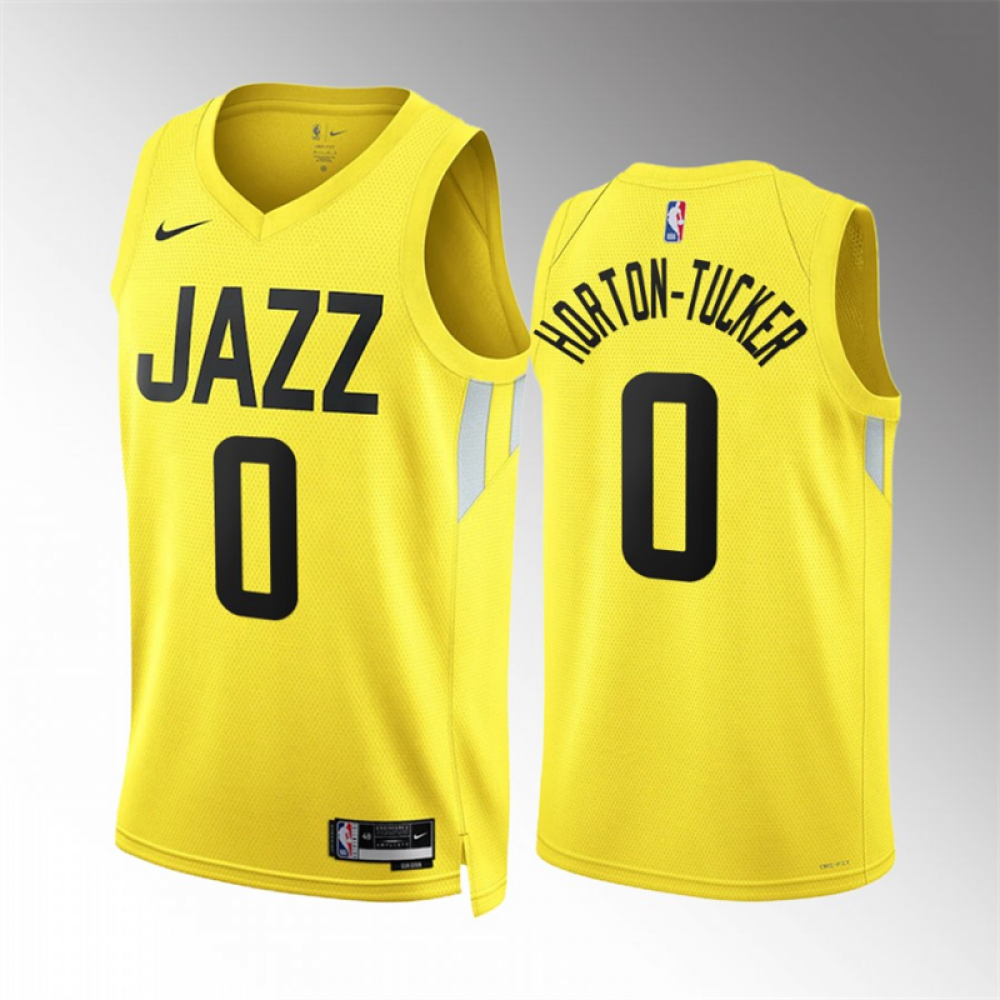 Camiseta Talen Horton-Tucker #0 Utah Jazz 2023 Amarillo Camiseta Talen Horton-Tucker #0 Utah Jazz 2023 Amarillo