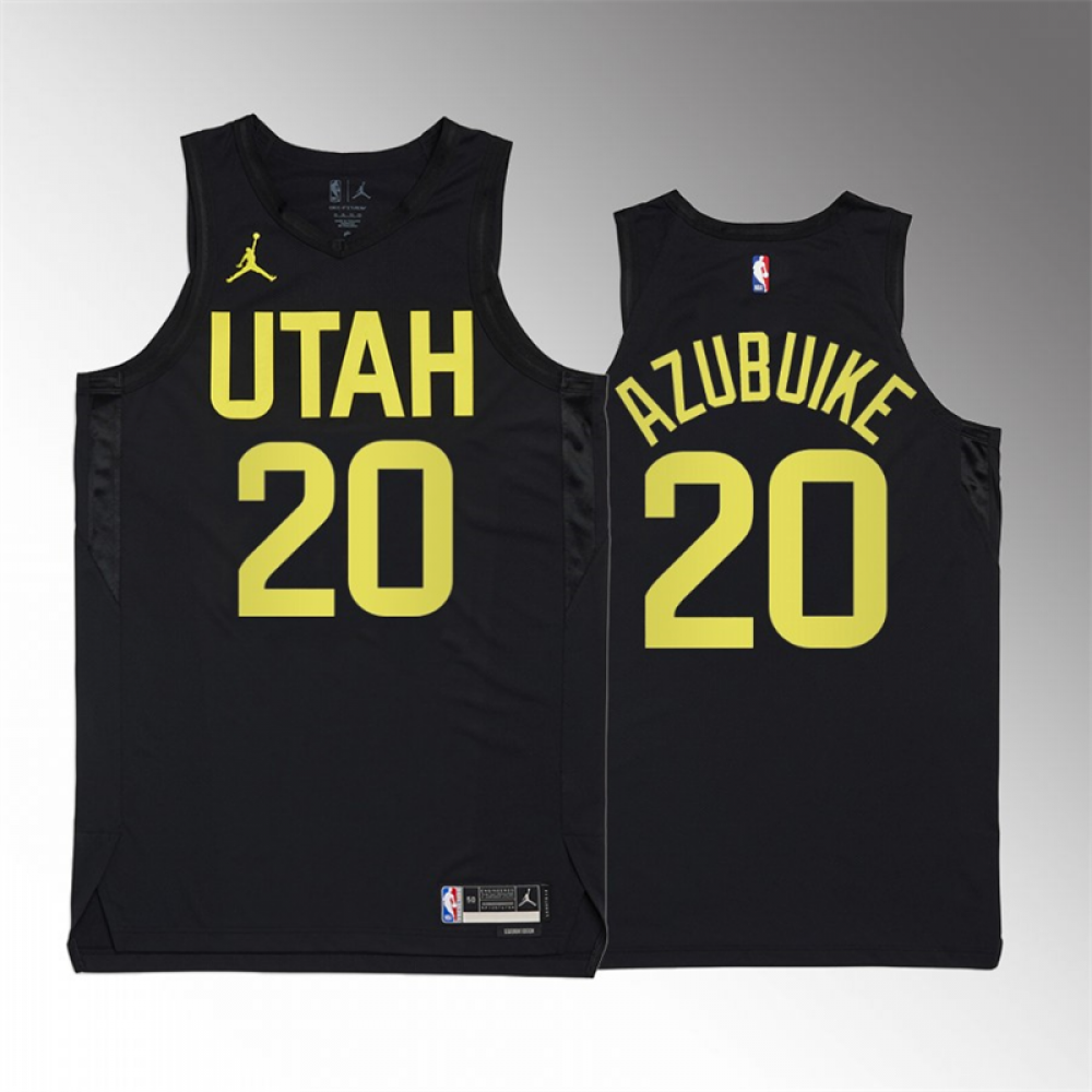 Camiseta Udoka Azubuike #20 Utah Jazz 2023 Negro Camiseta Udoka Azubuike #20 Utah Jazz 2023 Negro