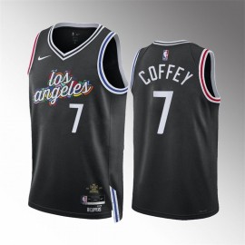 Camiseta Amir Coffey #7 Los Angeles Clippers 2023 Negro City Edition