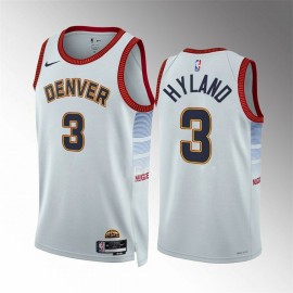 Camiseta Bones Hyland #3 Denver Nuggets 2023 Blanco City Edition