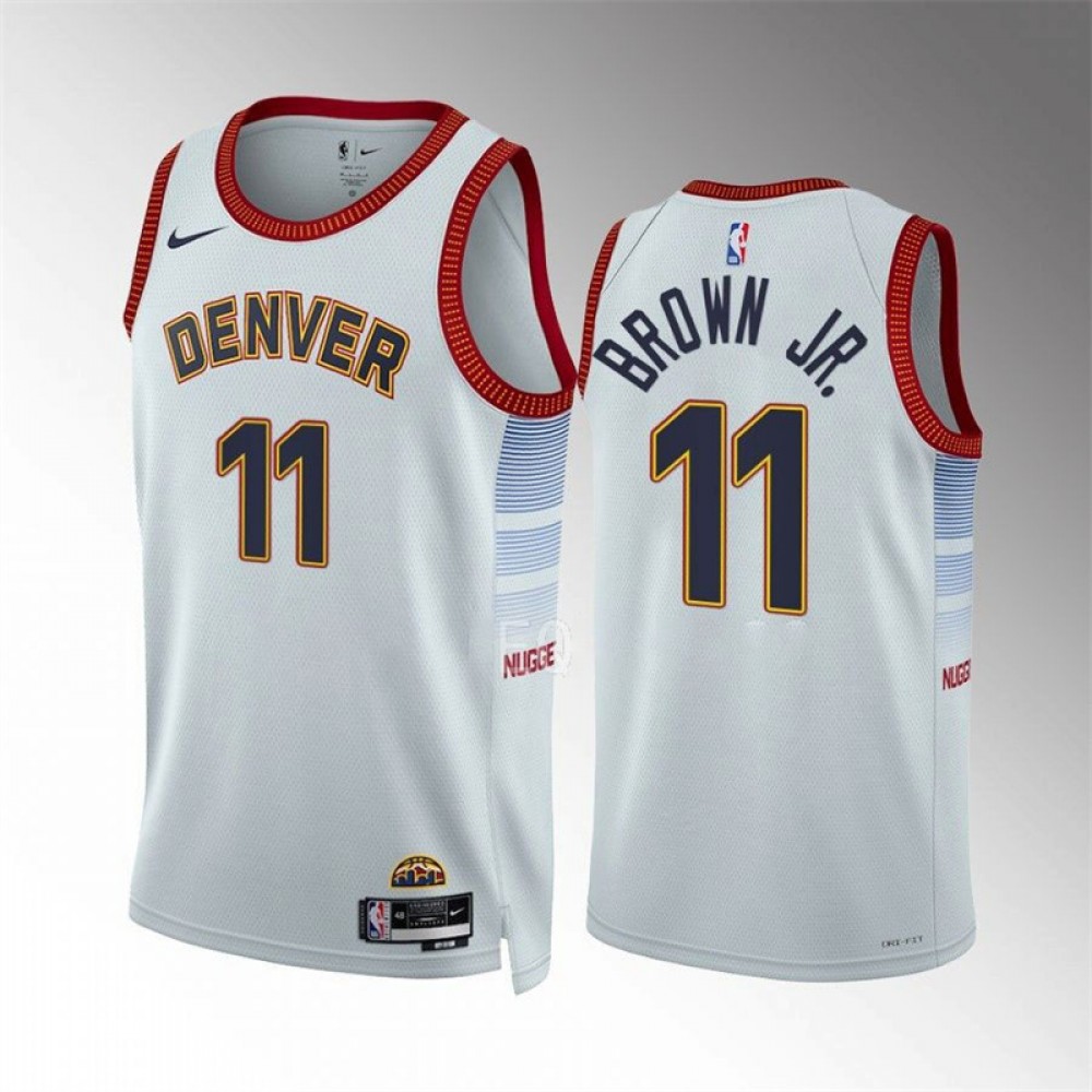 Camiseta Bruce Brown Jr. #11 Denver Nuggets 2023 Blanco City Edition Camiseta Bruce Brown Jr. #11 Denver Nuggets 2023 Blanco City Edition