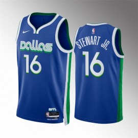 Camiseta D.J. Stewart Jr. #16 Dallas Mavericks 2023 Azul City Edition