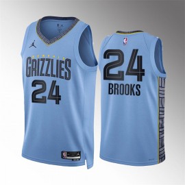 Camiseta Dillon Brooks #24 Memphis Grizzlies 2023 Azul Statement Edition