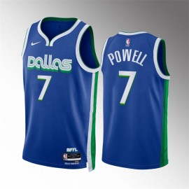Camiseta Dwight Powell #7 Dallas Mavericks 2023 Azul City Edition