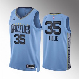 Camiseta Killian Tillie #35 Memphis Grizzlies 2023 Azul Statement Edition