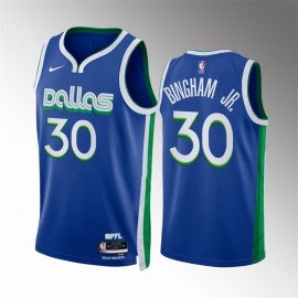 Camiseta Marcus Bingham Jr. #30 Dallas Mavericks 2023 Azul City Edition
