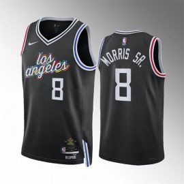 Camiseta Marcus Morris Sr. #8 Los Angeles Clippers 2023 Negro City Edition