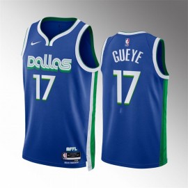 Camiseta Mouhamadou Gueye #17 Dallas Mavericks 2023 Azul City Edition