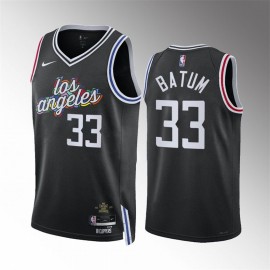 Camiseta Nicolas Batum #33 Los Angeles Clippers 2023 Negro City Edition