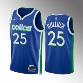 Camiseta Reggie Bullock #25 Dallas Mavericks 2023 Azul City Edition