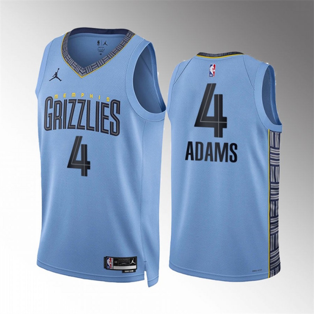 Camiseta Steven Adams #4 Memphis Grizzlies 2023 Azul Statement Edition Camiseta Steven Adams #4 Memphis Grizzlies 2023 Azul Statement Edition