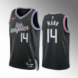 Camiseta Terance Mann #14 Los Angeles Clippers 2023 Negro City Edition