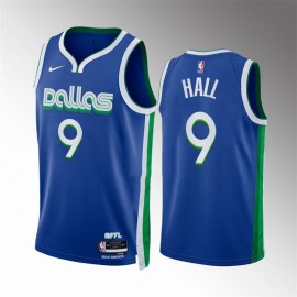 Camiseta Tyler Hall #9 Dallas Mavericks 2023 Azul City Edition