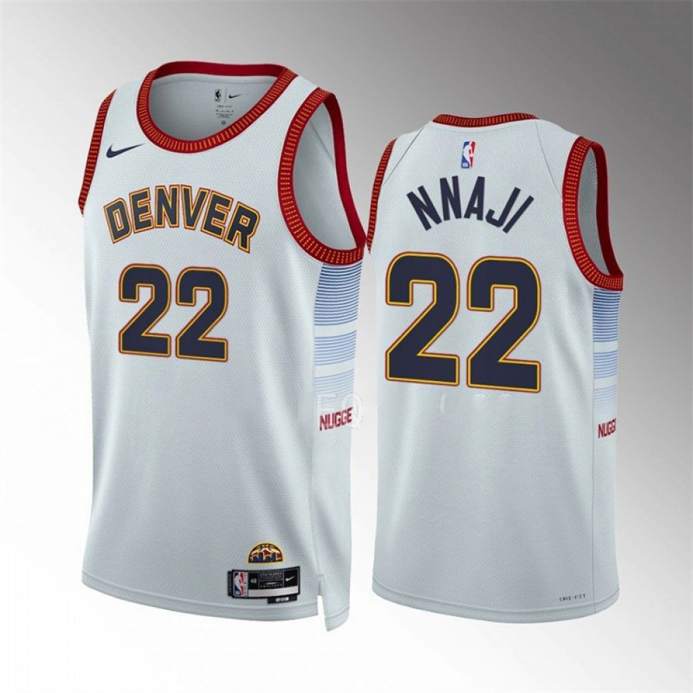 Camiseta Zeke Nnaji #22 Denver Nuggets 2023 Blanco City Edition Camiseta Zeke Nnaji #22 Denver Nuggets 2023 Blanco City Edition