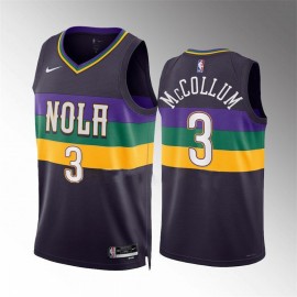Camiseta C.J. Mccollum #3 New Orleans Pelicans 2023 Púrpura City Edition