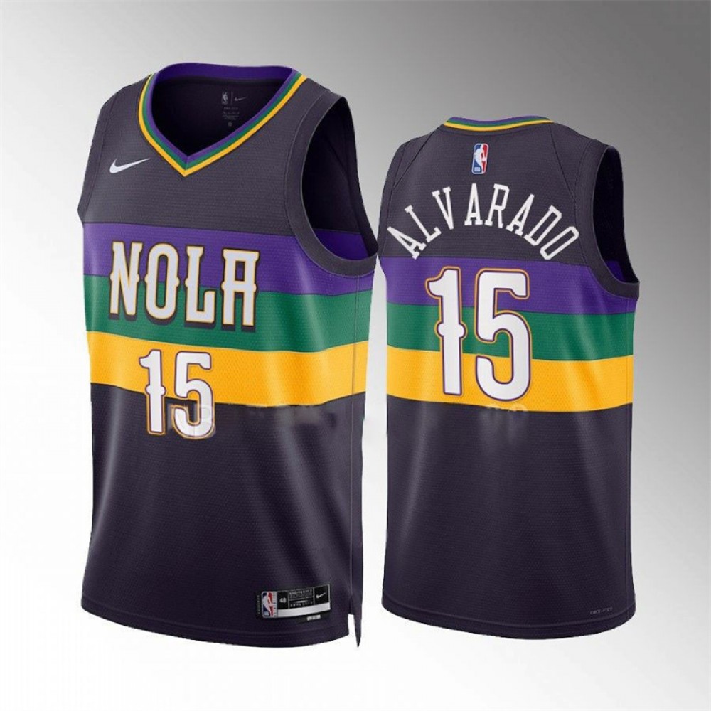 Camiseta Jose Alvarado #15 New Orleans Pelicans 2023 Púrpura City Edition Camiseta Jose Alvarado #15 New Orleans Pelicans 2023 Púrpura City Edition