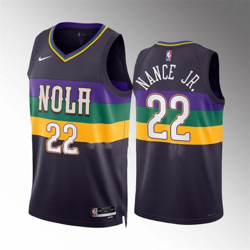 Camiseta Larry Nance Jr. #22 New Orleans Pelicans 2023 Púrpura City Edition Camiseta Larry Nance Jr. #22 New Orleans Pelicans 2023 Púrpura City Edition
