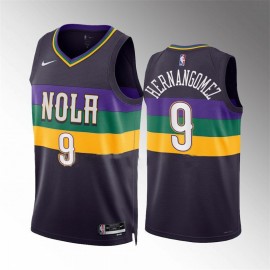 Camiseta Willy Hernangomez #9 New Orleans Pelicans 2023 Púrpura City Edition