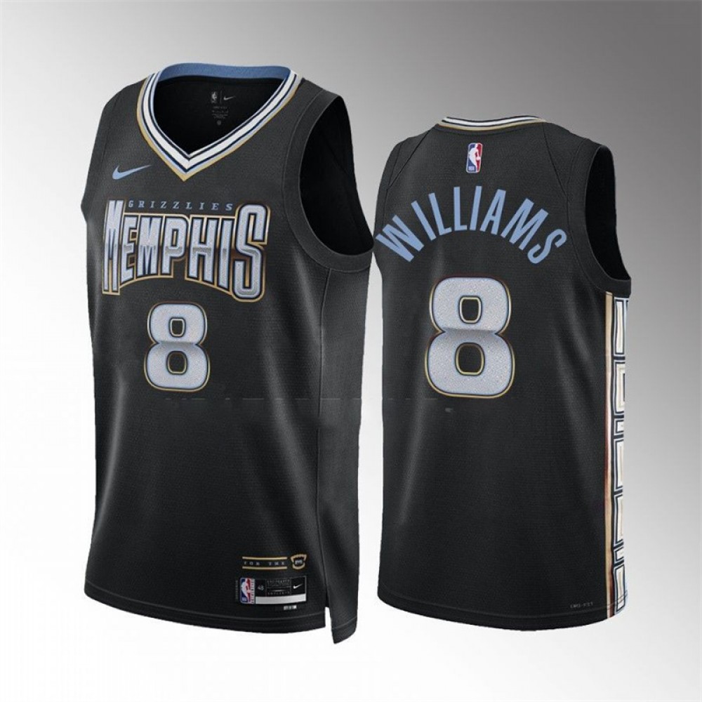 Camiseta Ziaire Williams #8 Memphis Grizzlies 2023 Negro City Edition Camiseta Ziaire Williams #8 Memphis Grizzlies 2023 Negro City Edition