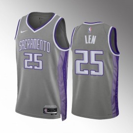 Camiseta Alex Len #25 Sacramento Kings 2023 Gris City Edition