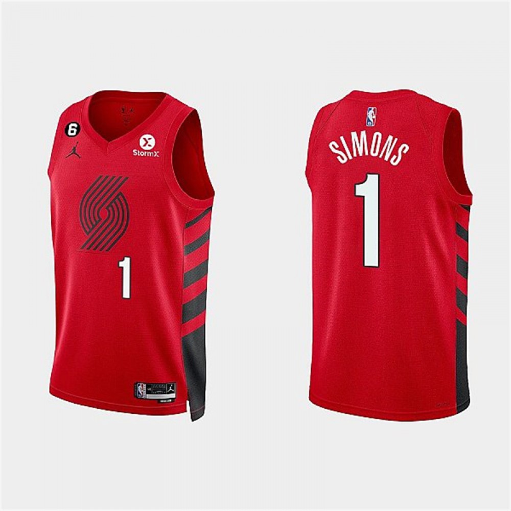 Camiseta Anfernee Simons #1 Portland Trail Blazers 2023 Rojo Statement Edition Camiseta Anfernee Simons #1 Portland Trail Blazers 2023 Rojo Statement Edition