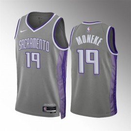 Camiseta Chima Moneke #19 Sacramento Kings 2023 Gris City Edition