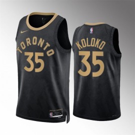 Camiseta Christian Koloko #35 Toronto Raptors 2023 Negro City Edition
