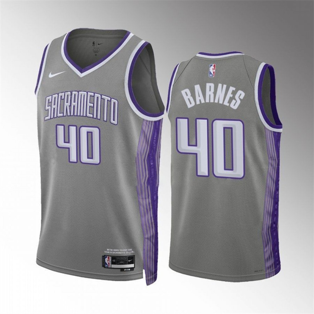 Camiseta Harrison Barnes #40 Sacramento Kings 2023 Gris City Edition Camiseta Harrison Barnes #40 Sacramento Kings 2023 Gris City Edition
