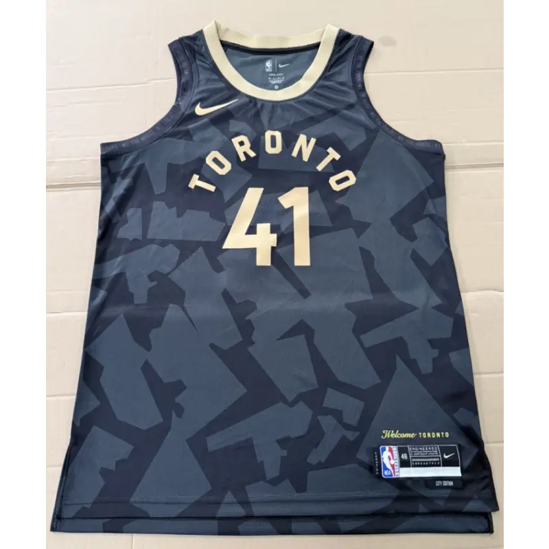 Camiseta Juancho Hernangómez #41 Toronto Raptors Negro City Edition