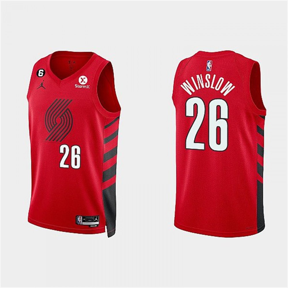 Camiseta Justise Winslow #26 Portland Trail Blazers 2023 Rojo Statement Edition Camiseta Justise Winslow #26 Portland Trail Blazers 2023 Rojo Statement Edition